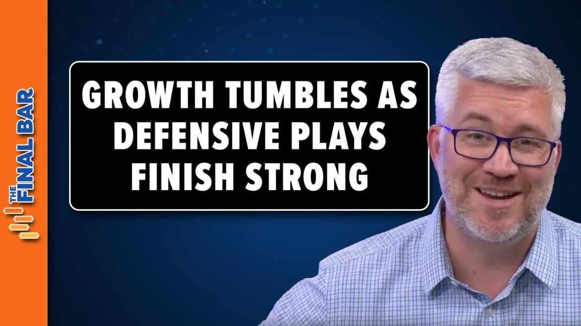 Growth Sectors Tumble as Defensive Plays Post a Strong Finish